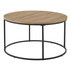 Konferenční stolek Kuhmoinen 45xØ80 cm Černý [en.casa]