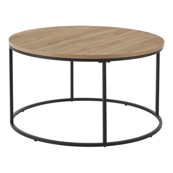 Konferenční stolek Kuhmoinen 45xØ80 cm Černý [en.casa]