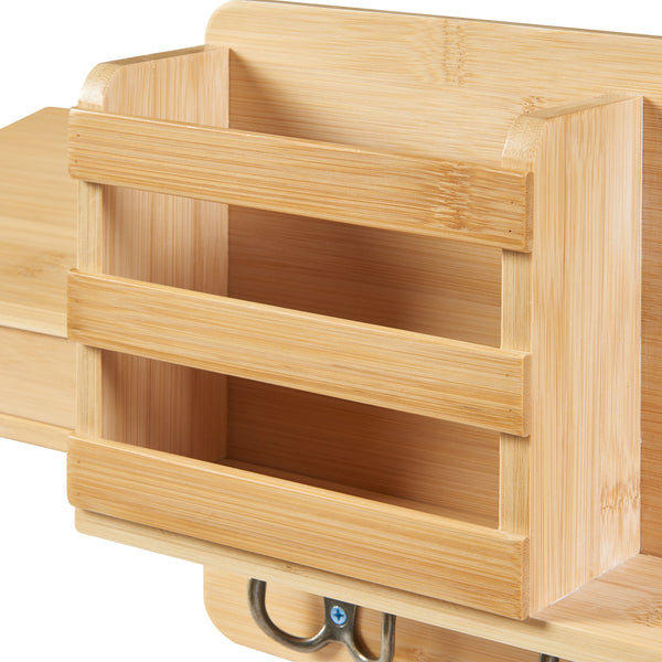 Nástěnná police Giske 33x8x22 cm bambus [en.casa]