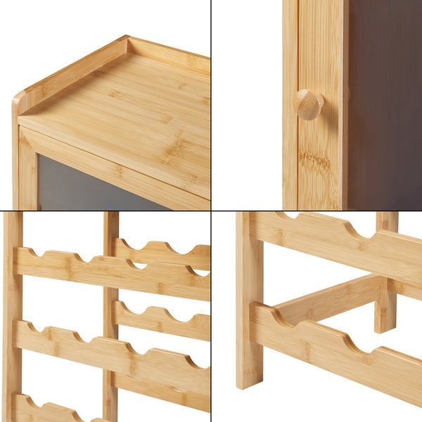 Regál na víno Gjerstad 100x47x28cm Bambus Přírodní [en.casa]