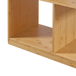 Knihovna Gullspång Bambus 130x55x30cm Přírodní [en.casa]