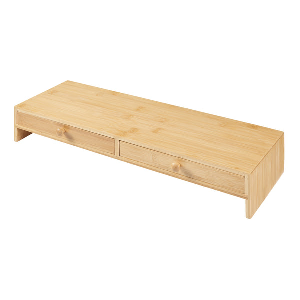 Stojan na monitor Hallstahammar 56x18x9,5 cm bambus [en.casa]