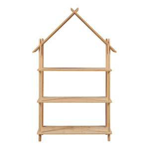 Dětský regál Hamarøy bambus v designu domu 137x90x30cm [en.casa]