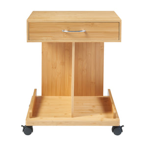 Stolek na kolečkách Jokkmokk 56,5x43x43 cm Bambus [en.casa]