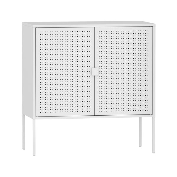 Sideboard Castelli 82,5 x 80 x 40 cm Bílá Ocel [en.casa]