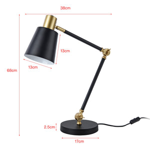 Stolní lampa Abergele Černá / Zlatá [lux.pro]