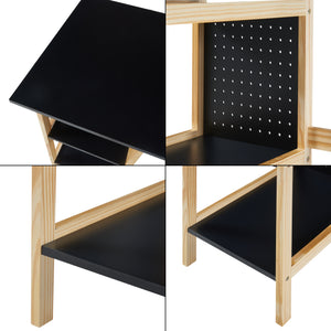 Psací stůl Dønna 120x60x75cm Černá/dřevěná barva [en.casa]