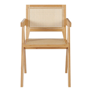 Jídelní židle Asikkala 79x50x50cm bambus/optika ratanu [en.casa]