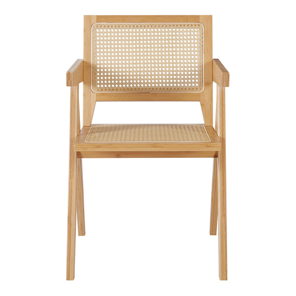 Jídelní židle Asikkala 79x50x50cm bambus/optika ratanu [en.casa]