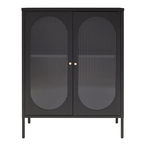 Sideboard Karlskrona 102x80x40 cm Černá, matná [en.casa]