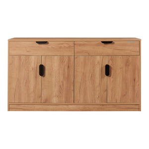 Sideboard Varkaus 75x140x40cm MDF dubový dekor [en.casa]