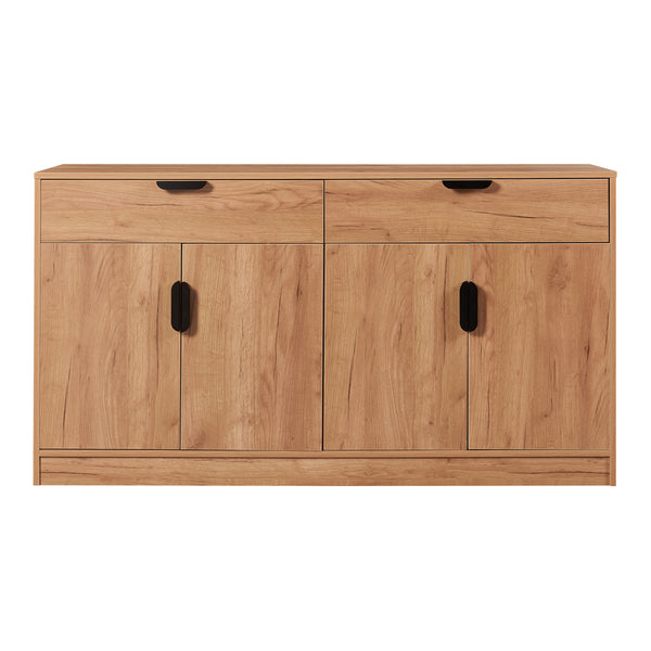 Sideboard Varkaus 75x140x40cm MDF dubový dekor [en.casa]