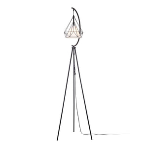 Stojací lampa Austell kov 171 cm černá/bílá [lux.pro]
