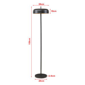 Stojací lampa Barton 2-plamenná kov 159 cm černá [lux.pro]