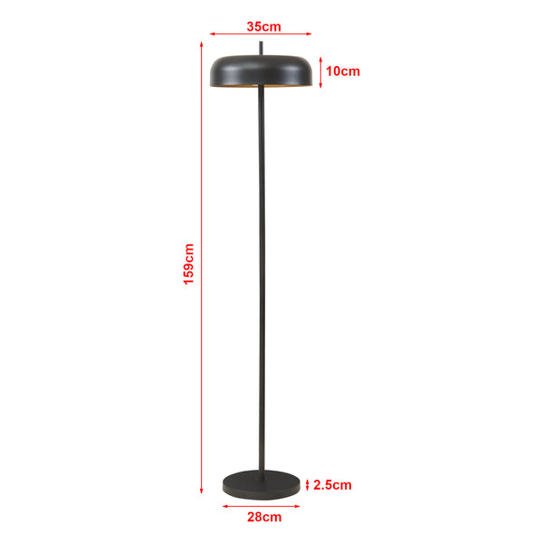 Stojací lampa Barton 2-plamenná kov 159 cm černá [lux.pro]