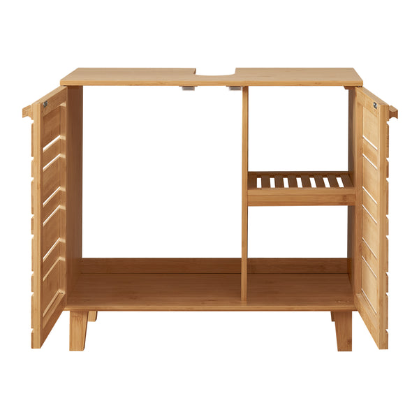 Skříňka pod umyvadlo Epind 60x66x30 cm bambus přírodní [en.casa]