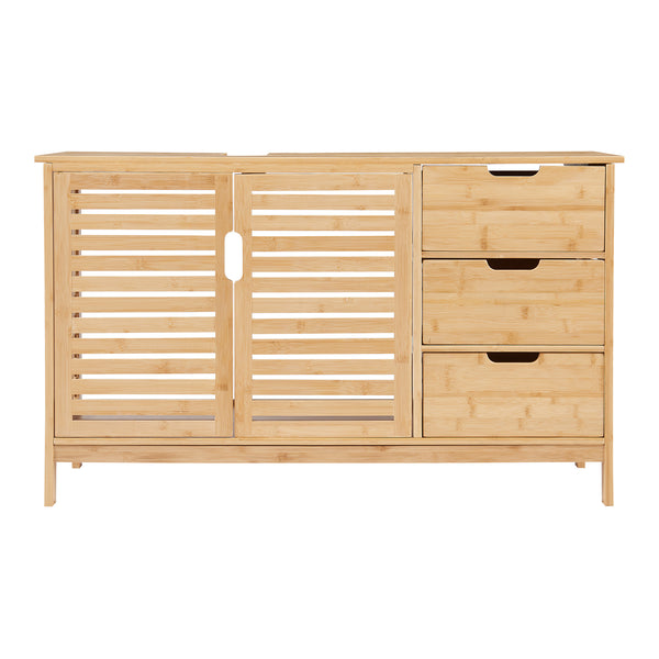 Skříňka pod umyvadlo Boksereys 60x100x35 cm bambus přírodní [en.casa]