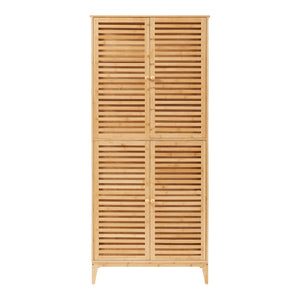 Koupelnová skříňka Raurgela 180x80x40 cm bambus [en.casa]