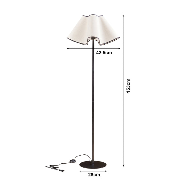 Stojací lampa Ashton 153cm Černá/Bílá [lux.pro]