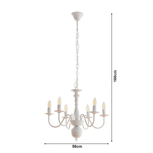 Lustr Berkeley kovový vintage-bílý [lux.pro]