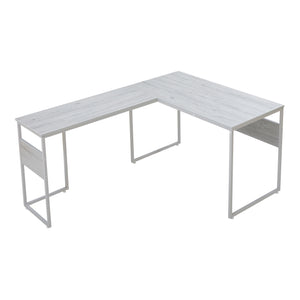 Psací stůl Karlstang ve tvaru L 166x120x75 cm Světle šedý [en.casa]