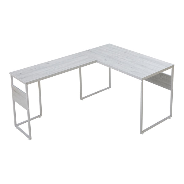 Psací stůl Karlstang ve tvaru L 166x120x75 cm Světle šedý [en.casa]
