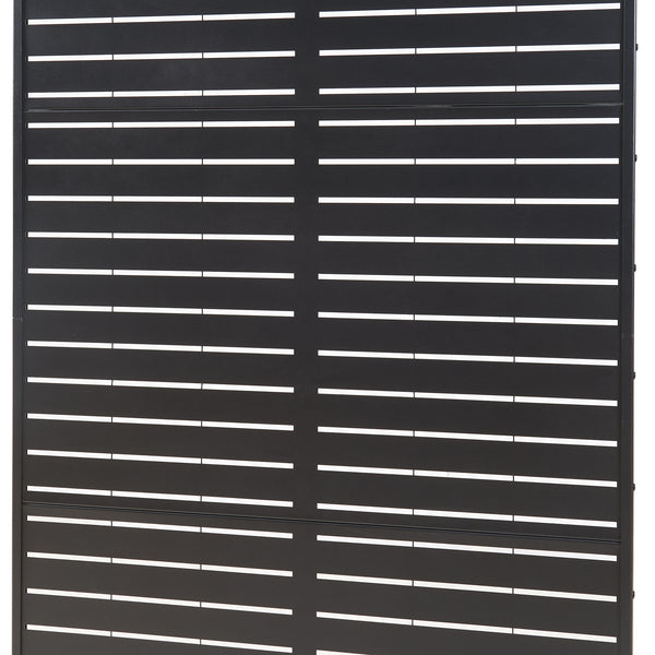 Vnitřní příčka Trolu ocel 200x100x50 cm černá [casa.pro]