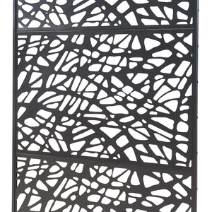 Vnitřní příčka Poskind ocel 200x100x50 cm černá [casa.pro]