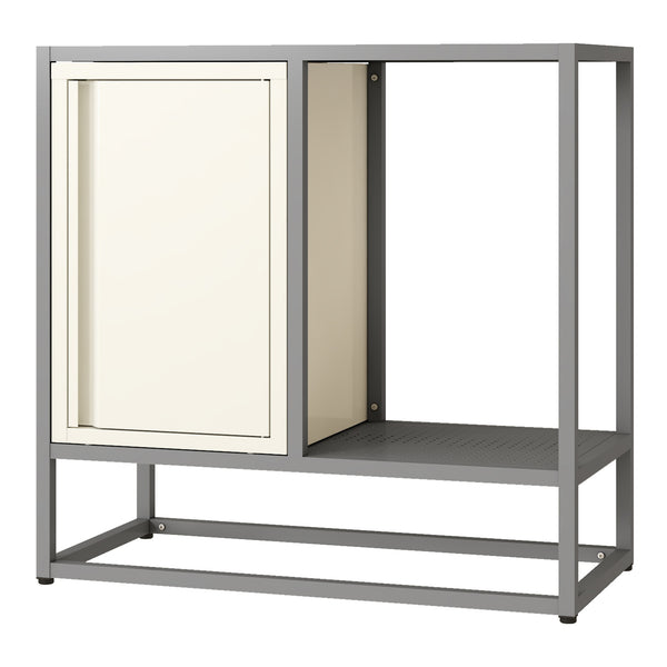 Sideboard Burlöv ocel 70x72x35 cm šedá/bílá [en.casa]
