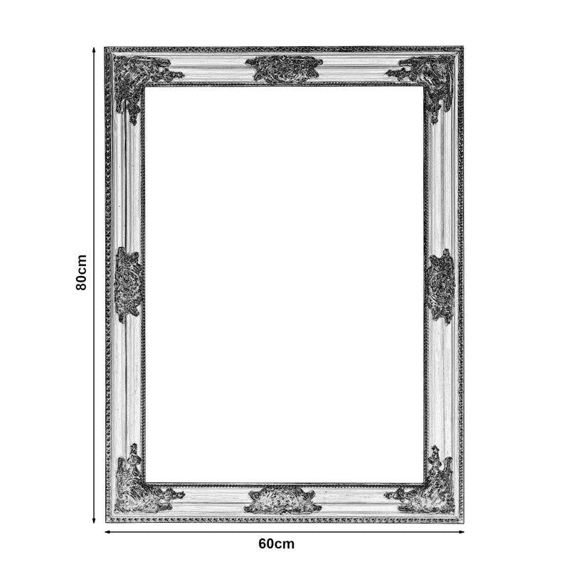 Maßskizze Nástěnné zrcadlo Punkalaidun v barokním stylu 80x60 cm zlaté barvy [en.casa]