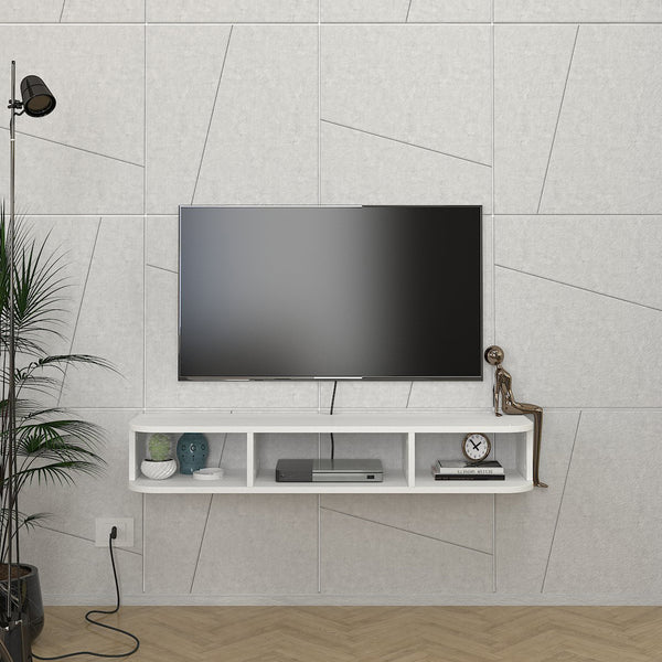 TV závěsný lowboard Oundsvas 120x30x19 cm bílý [en.casa]