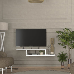 TV závěsný lowboard Kershaby 120x30x19 cm bílý [en.casa]