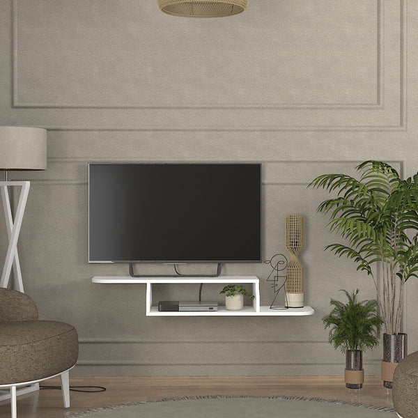 TV závěsný lowboard Kershaby 120x30x19 cm bílý [en.casa]
