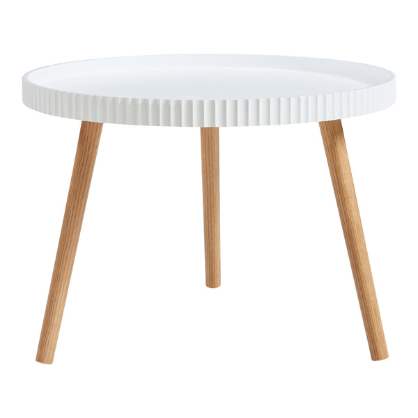 Konferenční stolek Bongard Ø60x45 cm Bílý [en.casa]