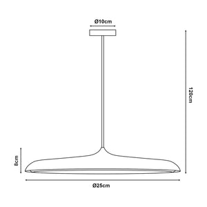 Závěsné svítidlo Oupilu s integrovanými LED kov 120x25x25 cm černá/bílá [lux.pro]