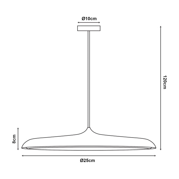 Závěsné svítidlo Oupilu s integrovanými LED kov 120x25x25 cm černá/bílá [lux.pro]