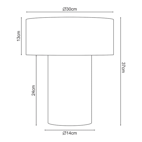 Stolní lampa Kömn kov 37x30x30 cm hnědá [lux.pro]
