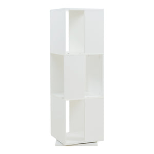 Otočné knihovny Fjelmarirg 109x34x34 cm Bílá [en.casa]