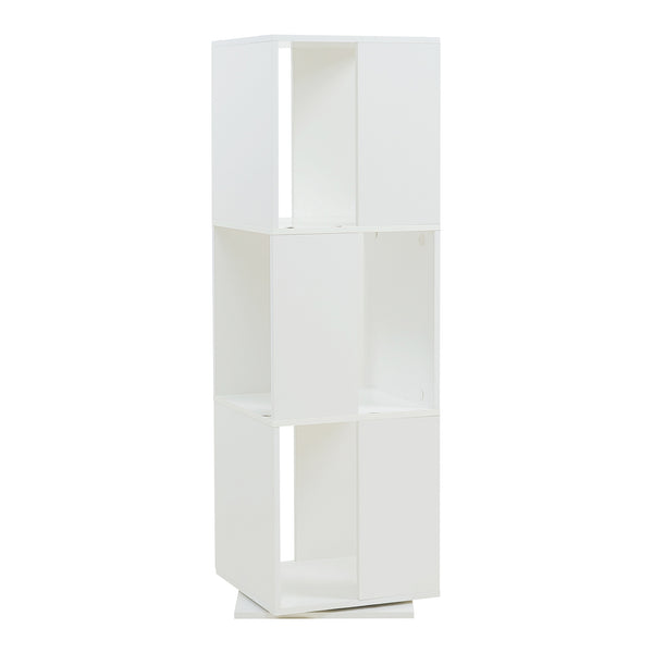 Otočné knihovny Fjelmarirg 109x34x34 cm Bílá [en.casa]