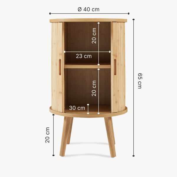 Noční stolek Nordkapp 65x40 cm bambus [en.casa]