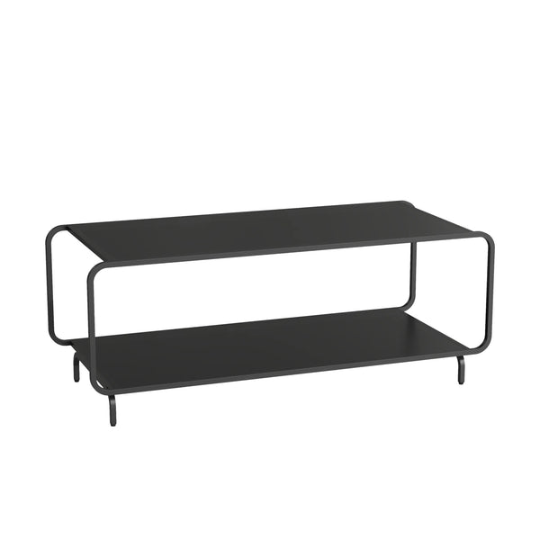 Konferenční stolek Færder 115x50x45 cm ocel černá [en.casa]