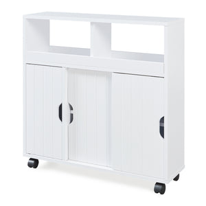 Přístavný skříň na kolečkách Fadeskimma 72x70x20 cm Bílá [en.casa]