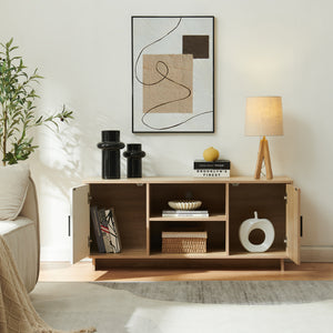 Televizní skříňka Kenta 120x39x52 cm Sonoma dubová optika/bílá [en.casa]