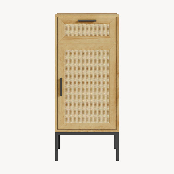 Koupelnová skříňka Marhasa 92x40x30 cm dubový dekor/černá [en.casa]