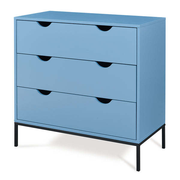 Komoda Colwyn 78x80x40 cm Modrá [en.casa]