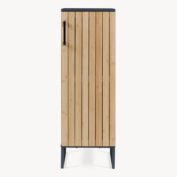 Koupelnová skříňka Svanes 90x30x30 cm Tmavě šedá/Přírodní [en.casa]