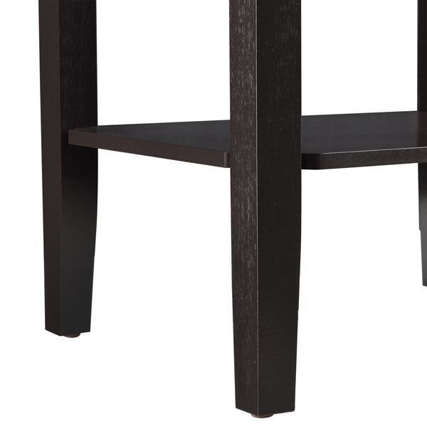 Odkládací stolek Thun 74x38x30 cm MDF kávová barva en.casa