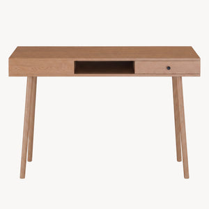 Psací stůl Habo s odkládacím prostorem a zásuvkou 75x115x48 cm ořechový vzhled [en.casa]