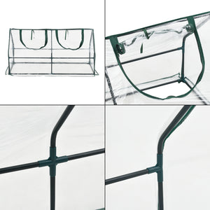Mini skleník Laubach 120x60x60cm Transparentní PVC fólie [en.casa]