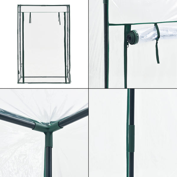 Skleník na rajčata Terzigno 100x50x150cm Transparentní [en.casa]